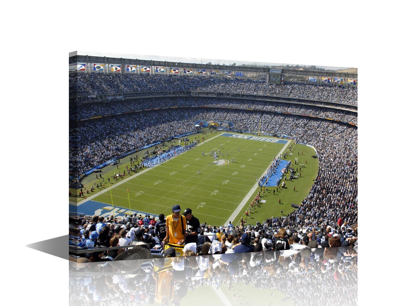 TISHIRON Canvas Art Decor for Bedroom San Diego Stadium Canvas Wall Art California Paintings Pictures Decorations Stadium Panoramic Art Prints Sport Styles Poster for Wall Decor Aesthetic(18" Wx12 H)