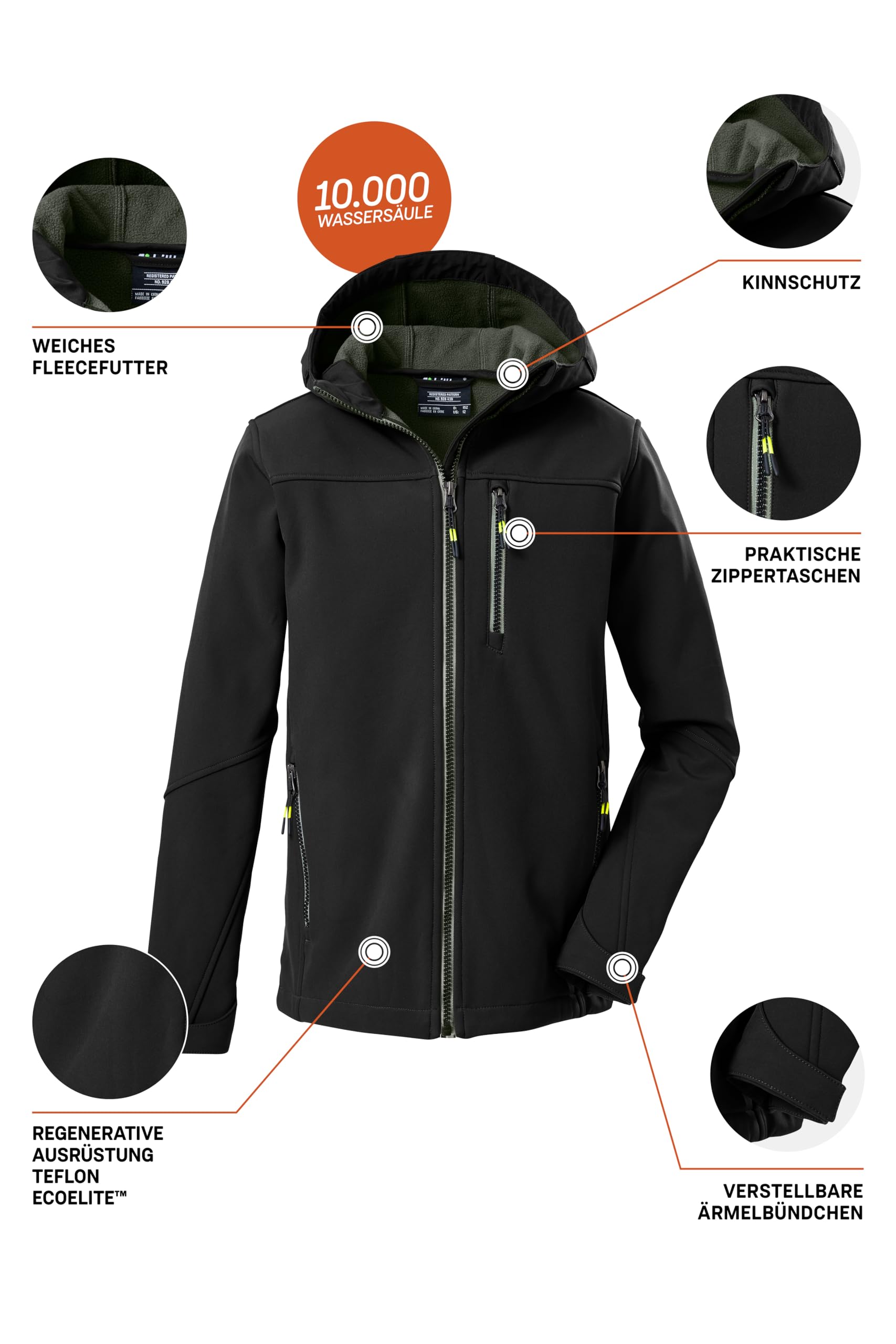 Killtec Jungen Softshelljacke Giacca softshell/giacca outdoor con cappuccio Bambini e ragazzi