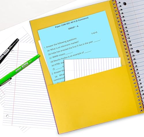 Miniatura 13 de Cuaderno de 5 materias con rayas universitarias, paquete de 6 valores, 300 páginas (150 hojas), 8 x 10-1/2 pulgadas, cuadernos en espiral de 5