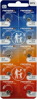 Renata 317 SR516SW Batteries - 1.55V Silver Oxide 317 Watch Battery (10 Count)