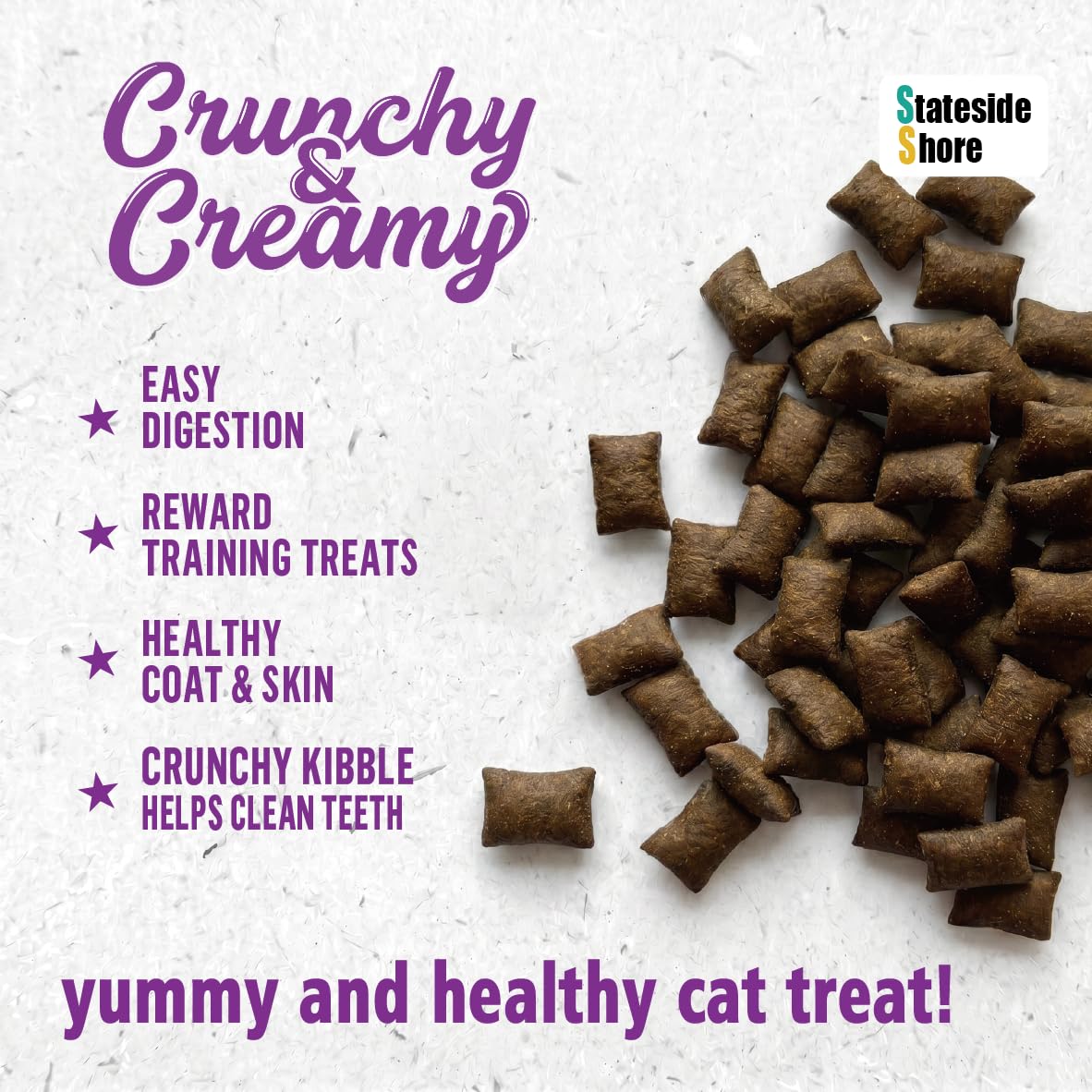 Cat Treats, Crunchy & Creamy Cat Snacks, Great for Training & Rewarding