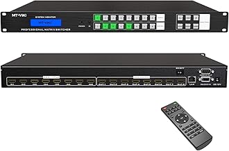 MT-VIKI 8x8 HDMI Matrix Switch, 4K@30Hz, 8 In 8 Out, Web GUI, IR Remote, RS232, LAN Port, EDID, US ADI Chip, 2 Years Warranty