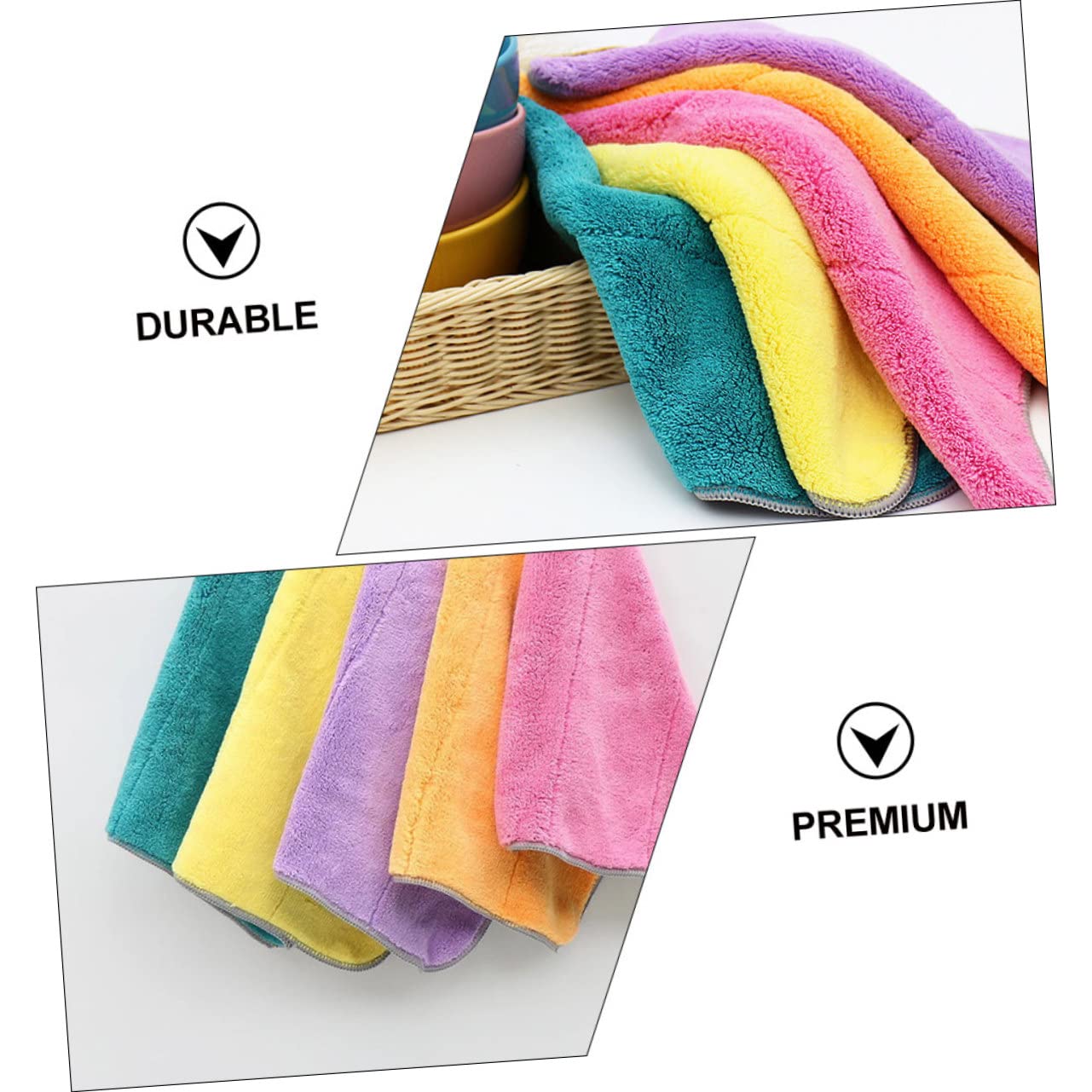 VALICLUD 2 Series Paños De Cocina De Microfibra Absorbentes Y Resistentes para Limpieza De Vajilla para Hogar Y Utensilios De Cocina 5 Piezas X 2