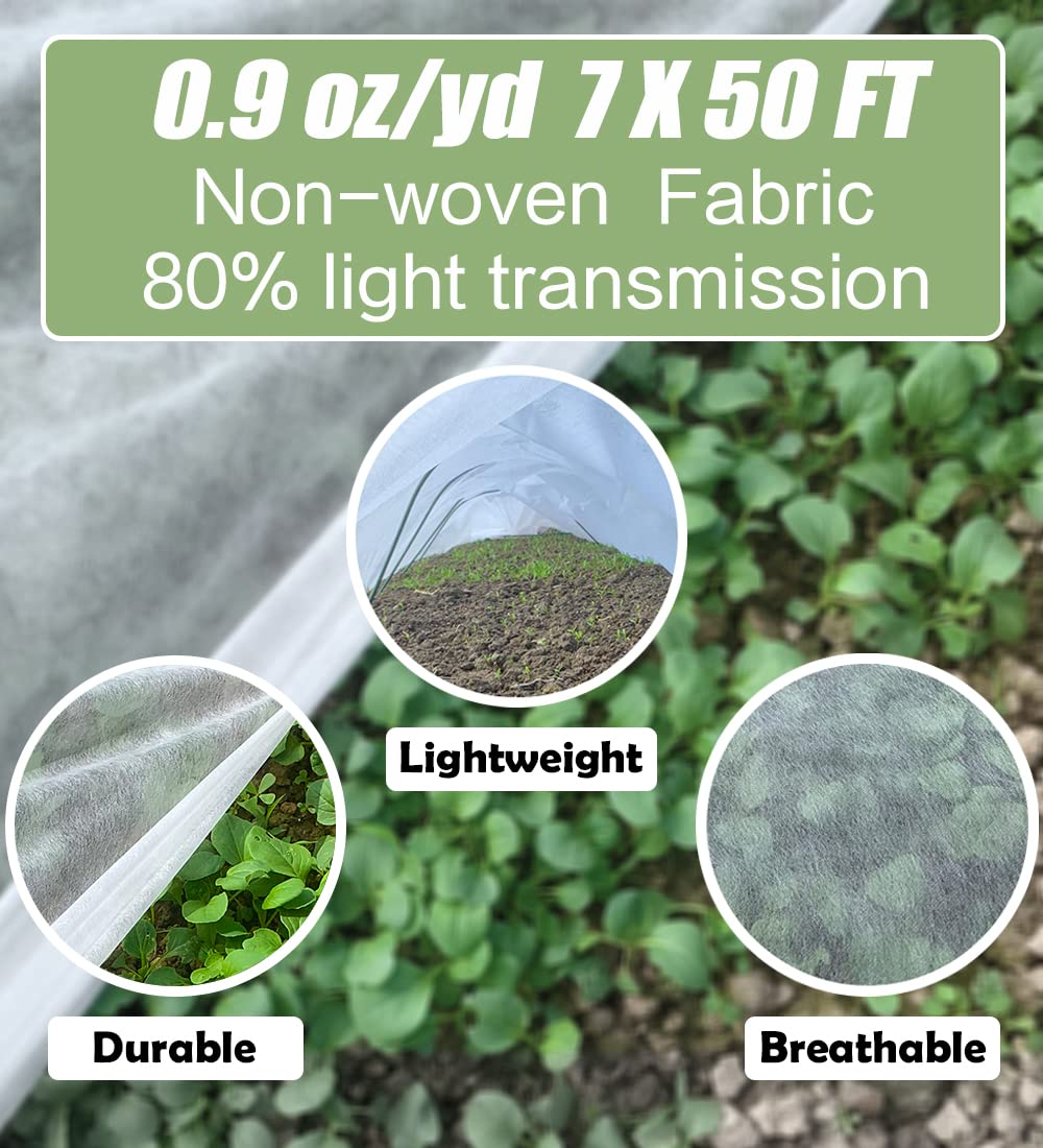 Snapklik.com : Plant Covers Freeze Protection 7FT X 50FT, 0.9oz Frost ...