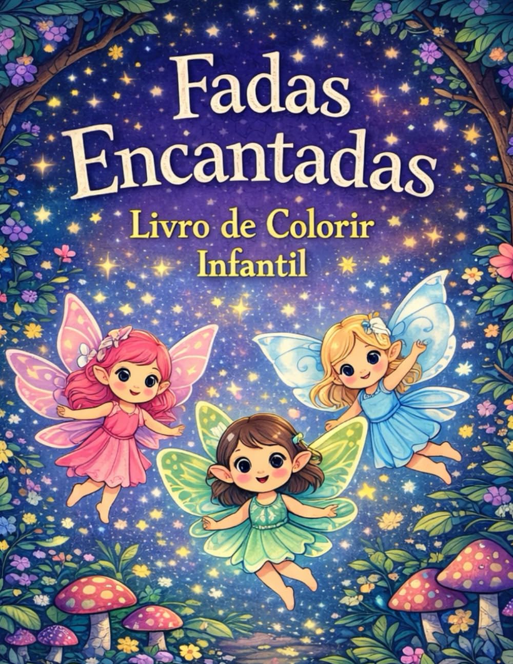 Fadas Encantadas - Livro de Colorir Infantil