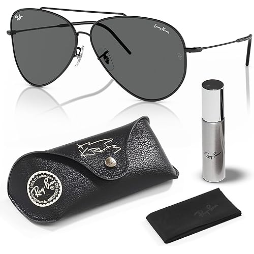 Ray-Ban RBR0101S LENNY KRAVITZ X AVIATOR REVERSE Square Shaped Sunglasses for Men & Women with Official RAYBAN Eyewear Kit