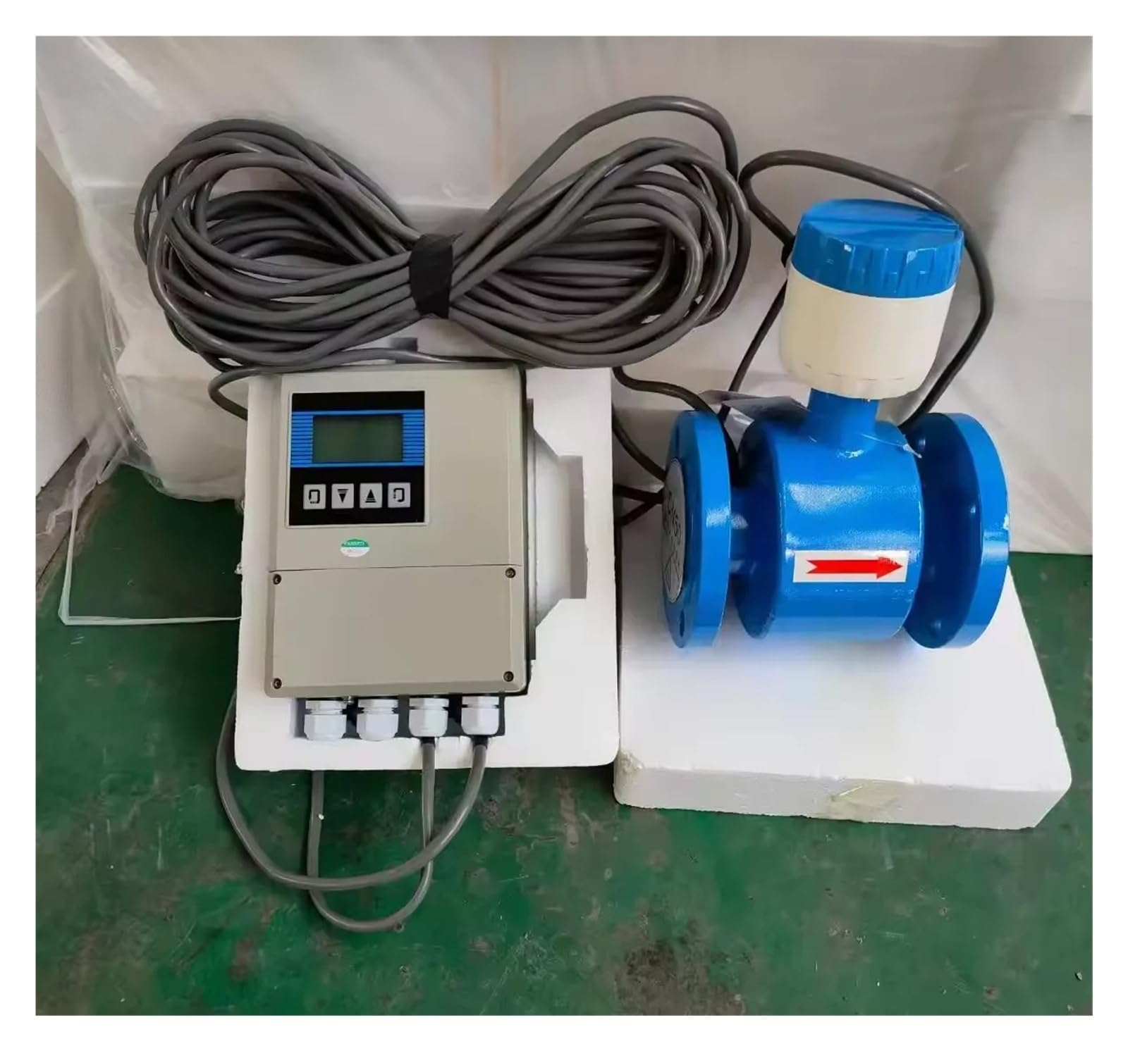 de calibración 220V 24V caudalímetro electromagnético líquido conductor dividido(DN15 PTFE Liner)