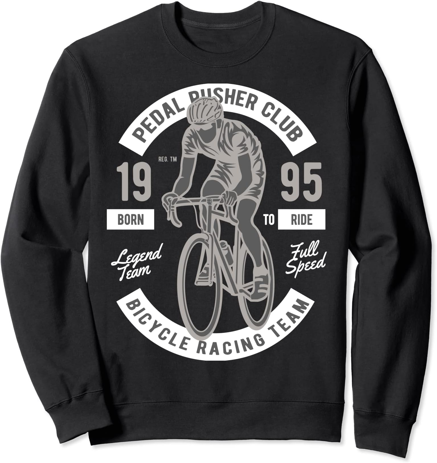 Pedal Pusher CLub - BicycleCycling Skull - Bicycle Pedal Pushers Club Sweatshirt