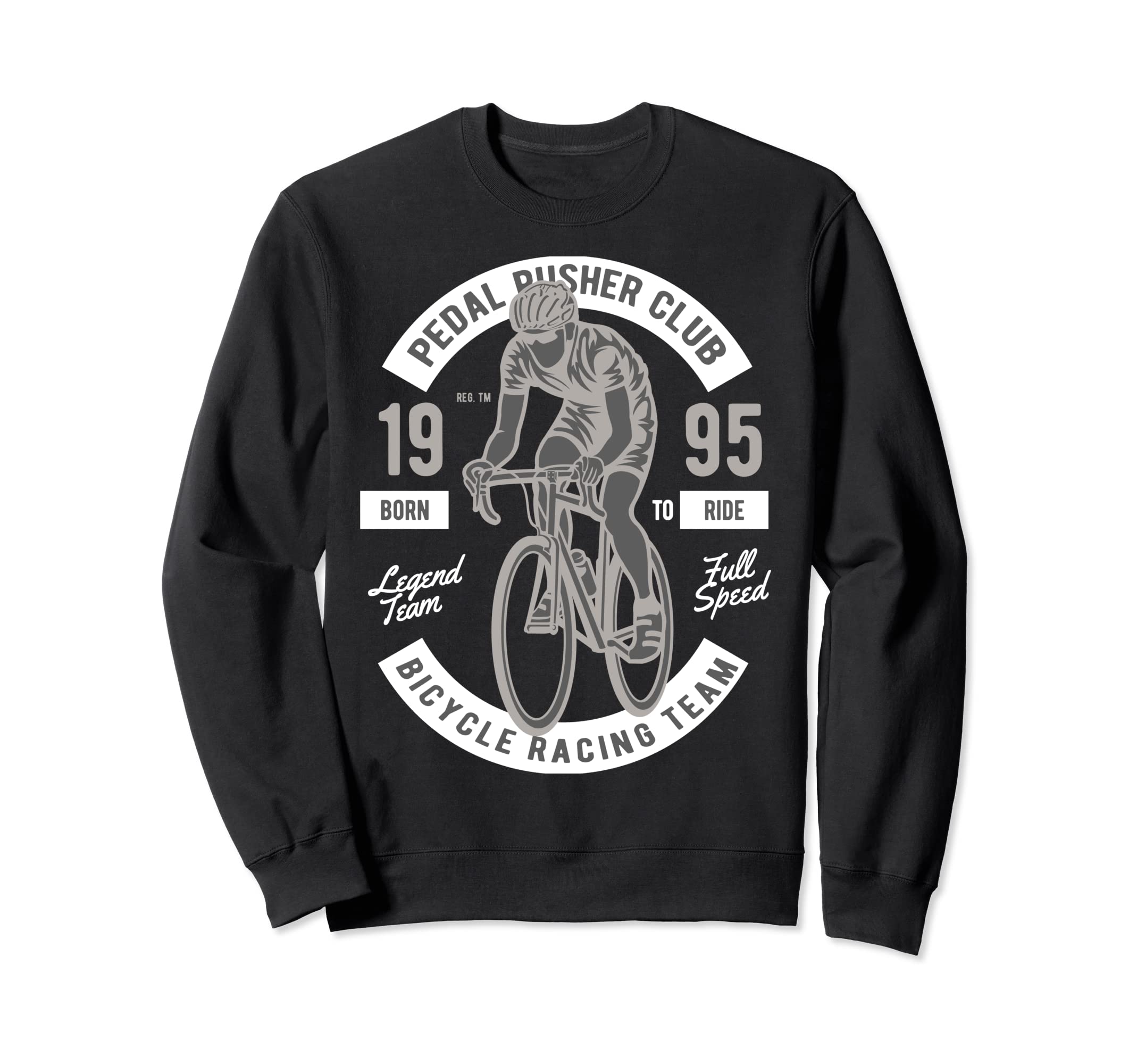 Pedal Pusher CLub - BicycleCycling Skull - Bicycle Pedal Pushers Club Sweatshirt