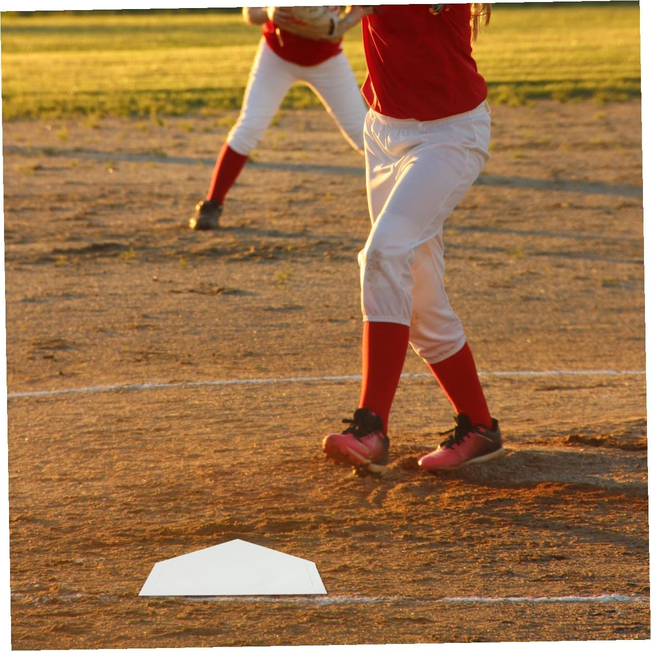 Rubber Waterproof Baseball Base Mat Set 5-Piece Pitcher Plate and Baseboard for Baseball and Kickball Practice Sturdy for Outdoor Sports