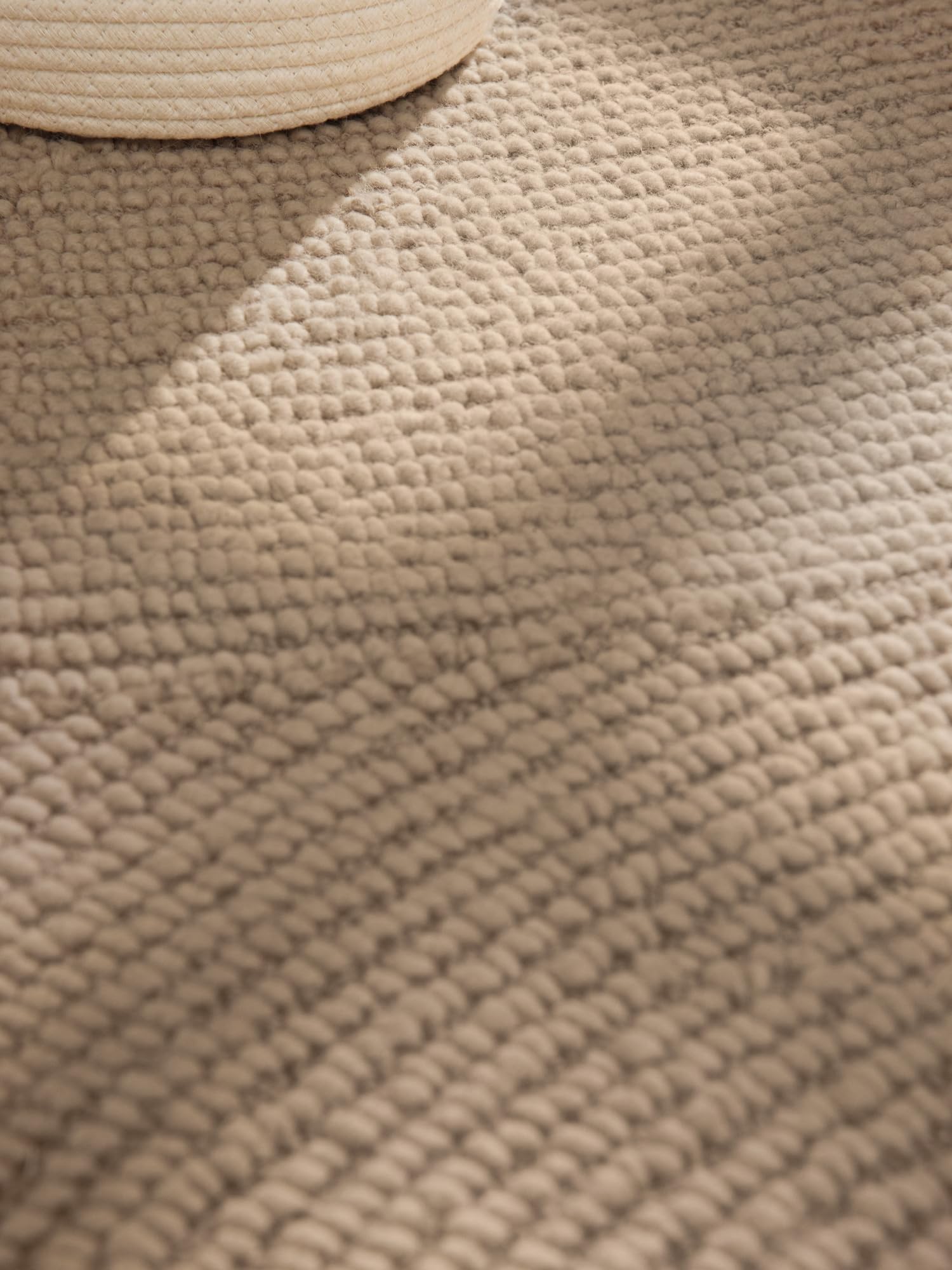 Hanse Home Alfombra de Lana Eleni – Alfombra Natural de salón – Hecha a Mano – Hygge Skandi, Alfombra Bohemia de Lana para salón, Dormitorio, Comedor, Pasillo, Beige Claro, 160 x 230 cm
