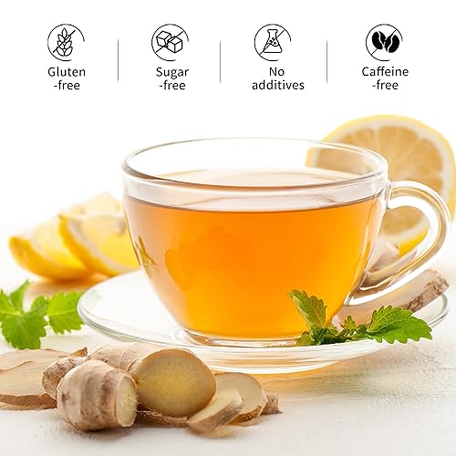 Miniatura 2 de 150 bolsas de té de cúrcuma, jengibre y canela, 100% ingredientes naturales, mezcla de cúrcuma, jengibre, té de hierbas en polvo de canela, bolsas