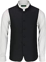 Xposed Mens Vintage Chinese Grandad Collar Waistcoat Retro Indian Nehru Beatle Style