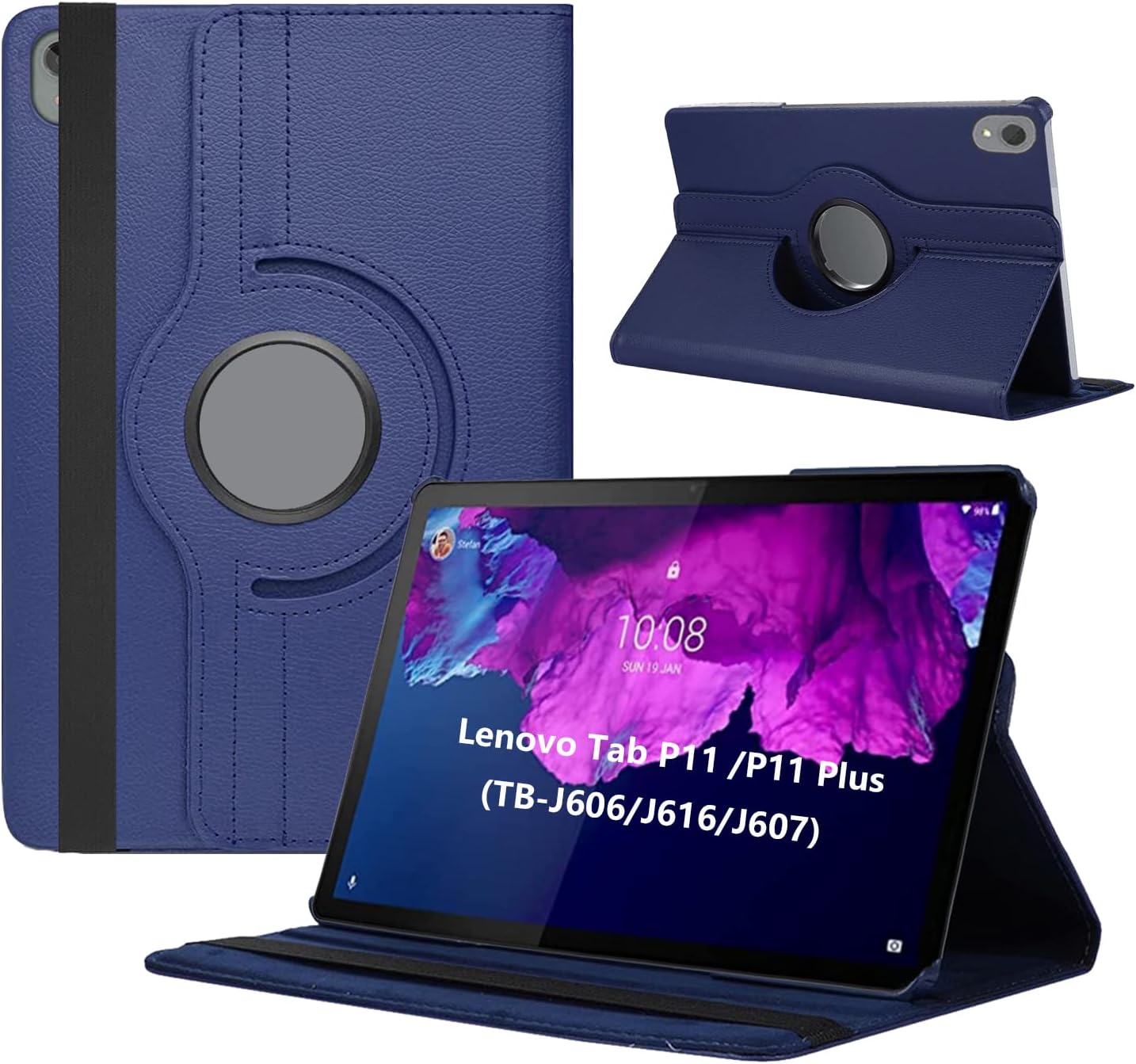 Teclado Para Tablet Lenovo M11 Yeegnar - Teclado Para Lenovo Tab P11 Plus TB -J606/TB-J607 AZERTY Francés Funda De Teclado De 11 Pulgadas Con Bluetooth Desmontable Teclado Azul Teclado Lenovo Tab P11