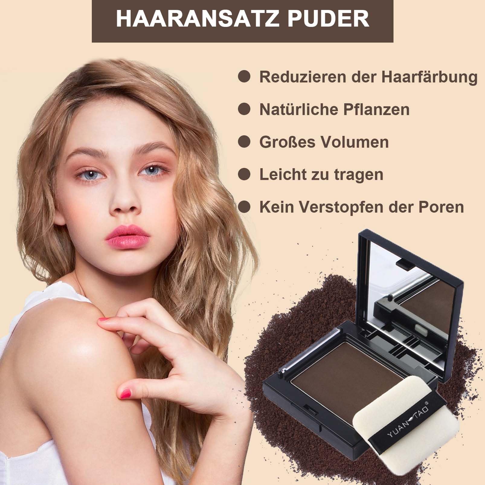 Puder do linii włosów, puder do zagęszczania włosów, puder do uzupełniania przerzedzających się włosów, puder do zagęszczania włosów, wodoodporny, szybkie nakładanie (kawowy)
