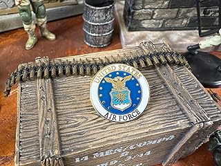 ミリタリーピンバッジ (U.S.エアフォース エンブレム ゴールド ラウンド) 祝