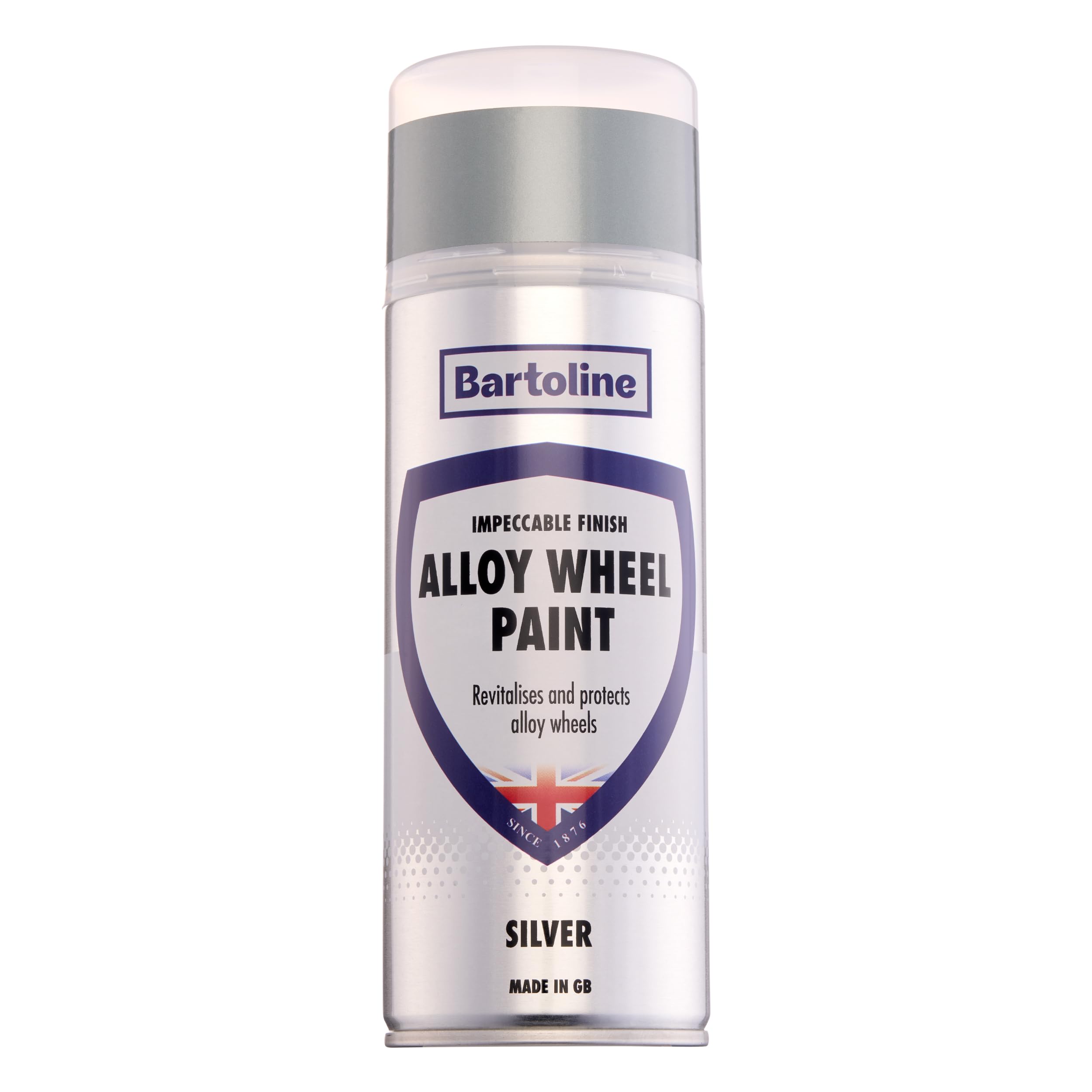 Bartoline Alloy Wheel Paint Silver 400ml – Durable, Quick-Drying Protective Spray Revitalises Aged Wheels – Guards Against Scuffs, Corrosion, UV and Weathering – Smooth Gloss Finish