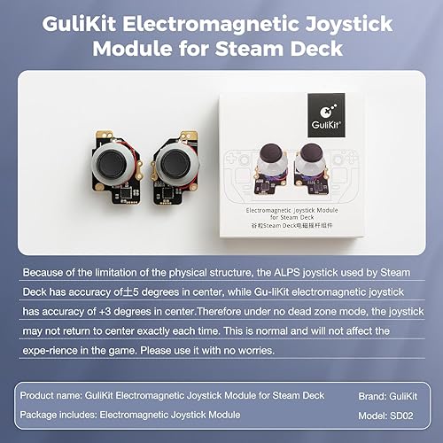 Miniatura 7 de GuliKit Electromagnetic Joystick Module for Steam Deck(Type A and Type B), No Drifting -Thumbstick Parts Repair Kit with Hall Effect Sensor,