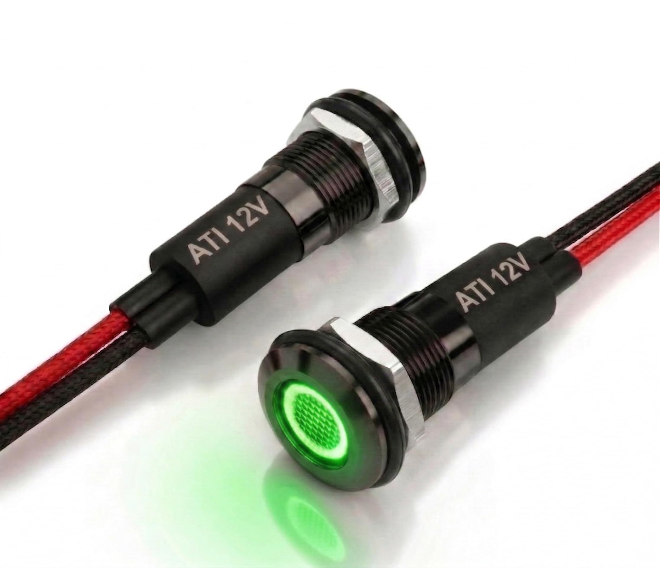 6 Stück Wasserdichte 8 mm LED Signalleuchten 12 24 V – Rot, Blau, Grün, Mit 150 Mm