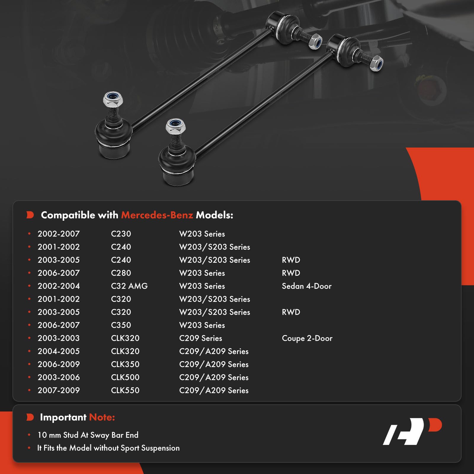 Amazon.com: A-Premium 2 x Front Sway Bar Links Stabilizer Bar