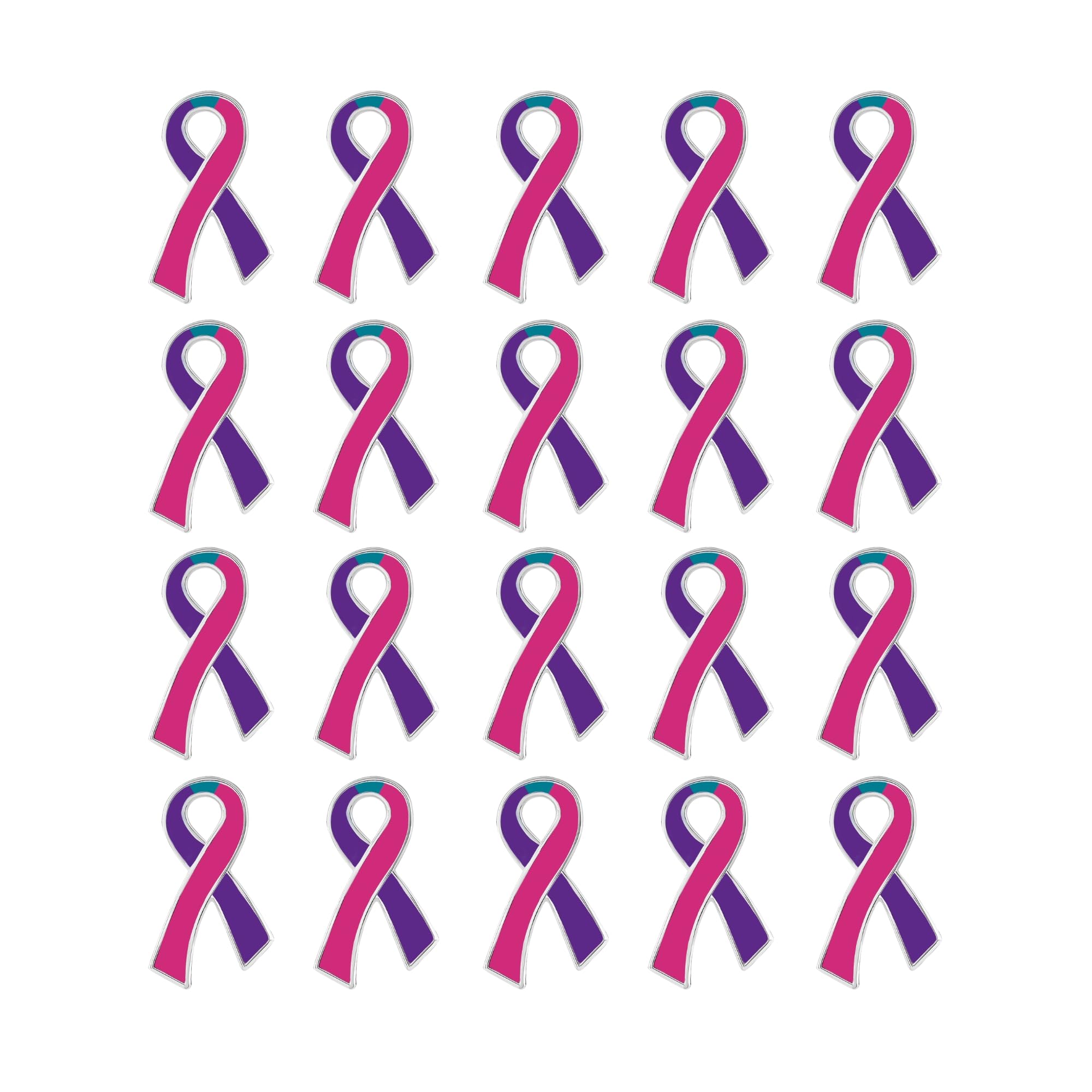 Ribbon Pins 1/5/25/100 for Cancer &amp; Disease Awareness - Various Causes - Bulk Quantities Available for Support Groups and Fundraising