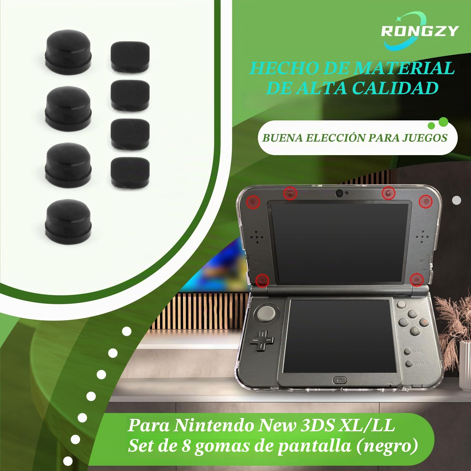 RongZy Funda Protectora para Nintendo New 3DS XL/LL Transparente Carcasa Claro Cristal Duro Caso Cubierta Shell para Nintendo New 3DS XL/LL Juegos Accesorios