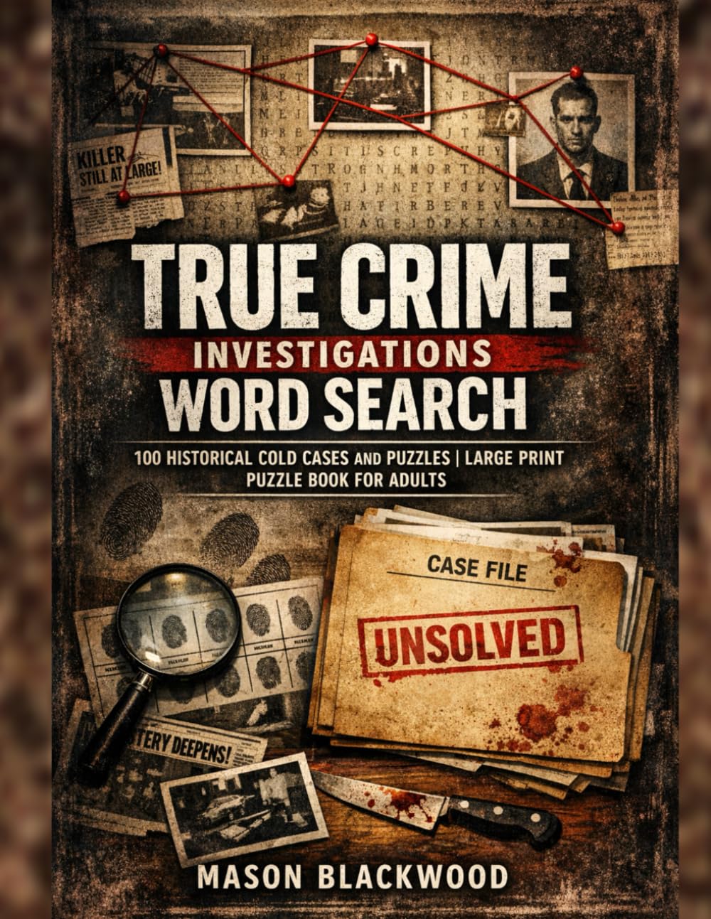 TRUE CRIME INVESTIGATIONS WORD SEARCH: 100 HISTORICAL COLD CASES AND PUZZLES | LARGE PRINT PUZZLE BOOK FOR ADULTS (Crime Related Word Search)