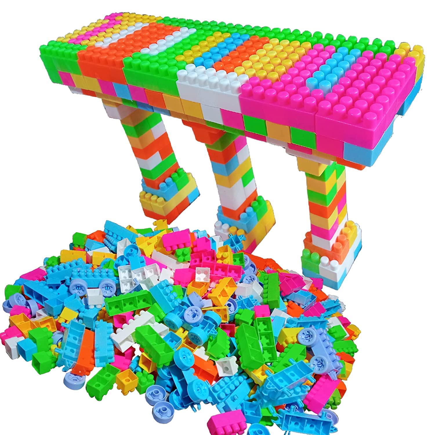 Keshvam 200+ Medium Size Blocks Smart Activity Fun&Learning Educational ...