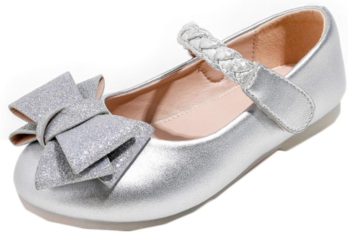 [KLIAN] 蝶結び 飾り フォーマルシューズ 可愛い 女の子 ドレスシューズ キラキラ 子供靴 フォーマルシューズ キッズ 滑り