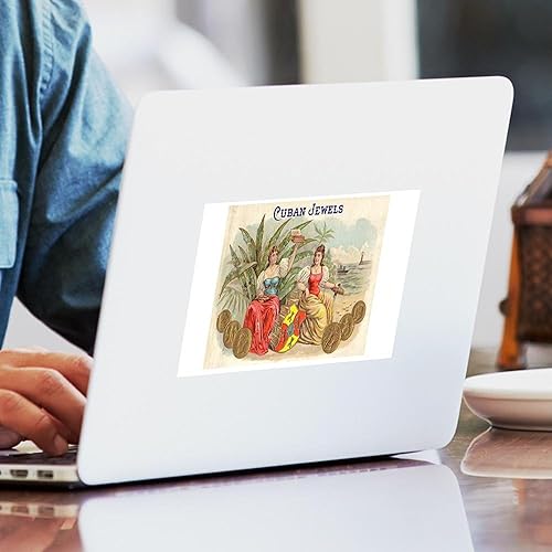 Miniatura 6 de CafePress Cuban Jewels - Adhesivo rectangular para parachoques
