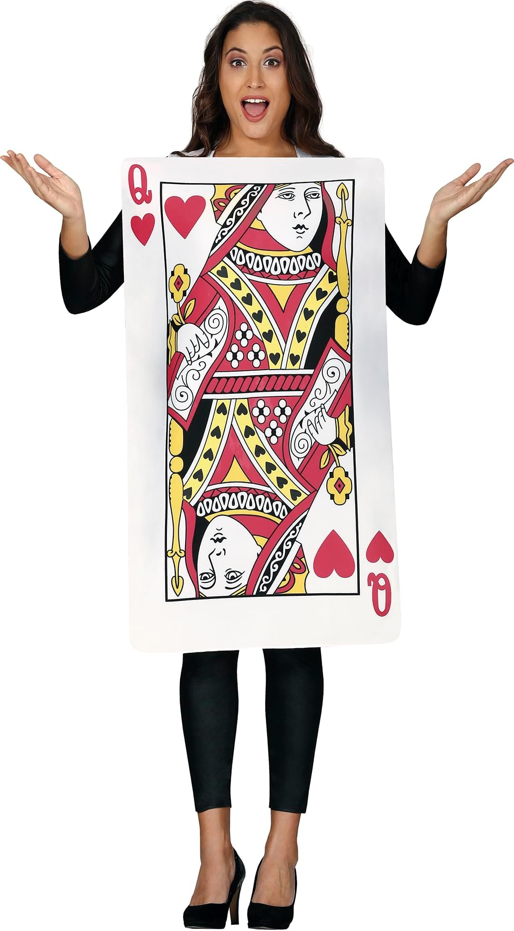 FIESTAS GUIRCA | Queen of Hearts Playing Card Fancy Dress Costume - Adult Queen of Hearts Outfit for Storybook, World Book Day, Halloween and Carnival - Ideal for Women