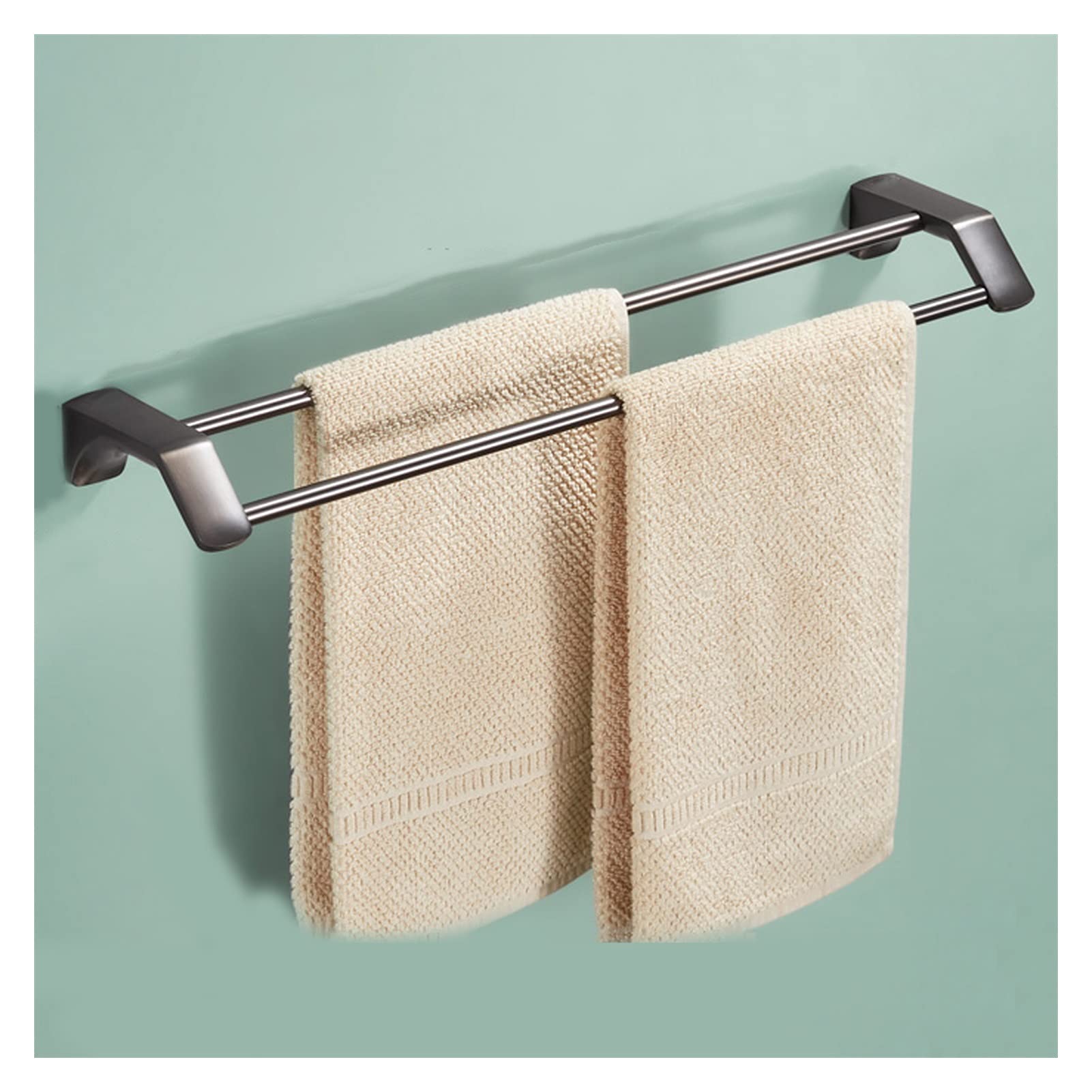 Barre porte-serviettes de bain double Om de 23 pouces pour un séchage rapide