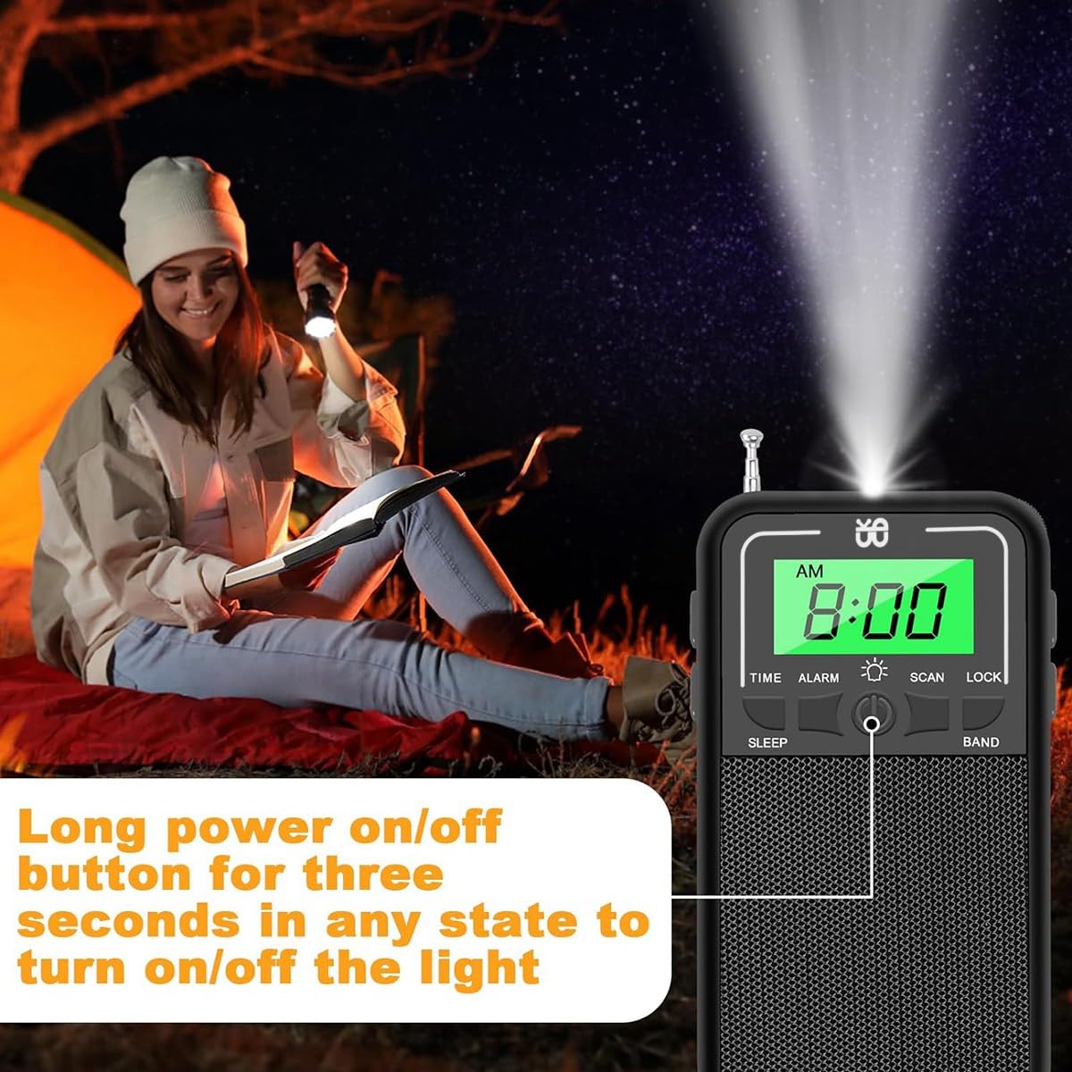 Lampe Torche Radio Wilson WFFL80 - Lampe Fluorescente Portable - Camping - Neuve