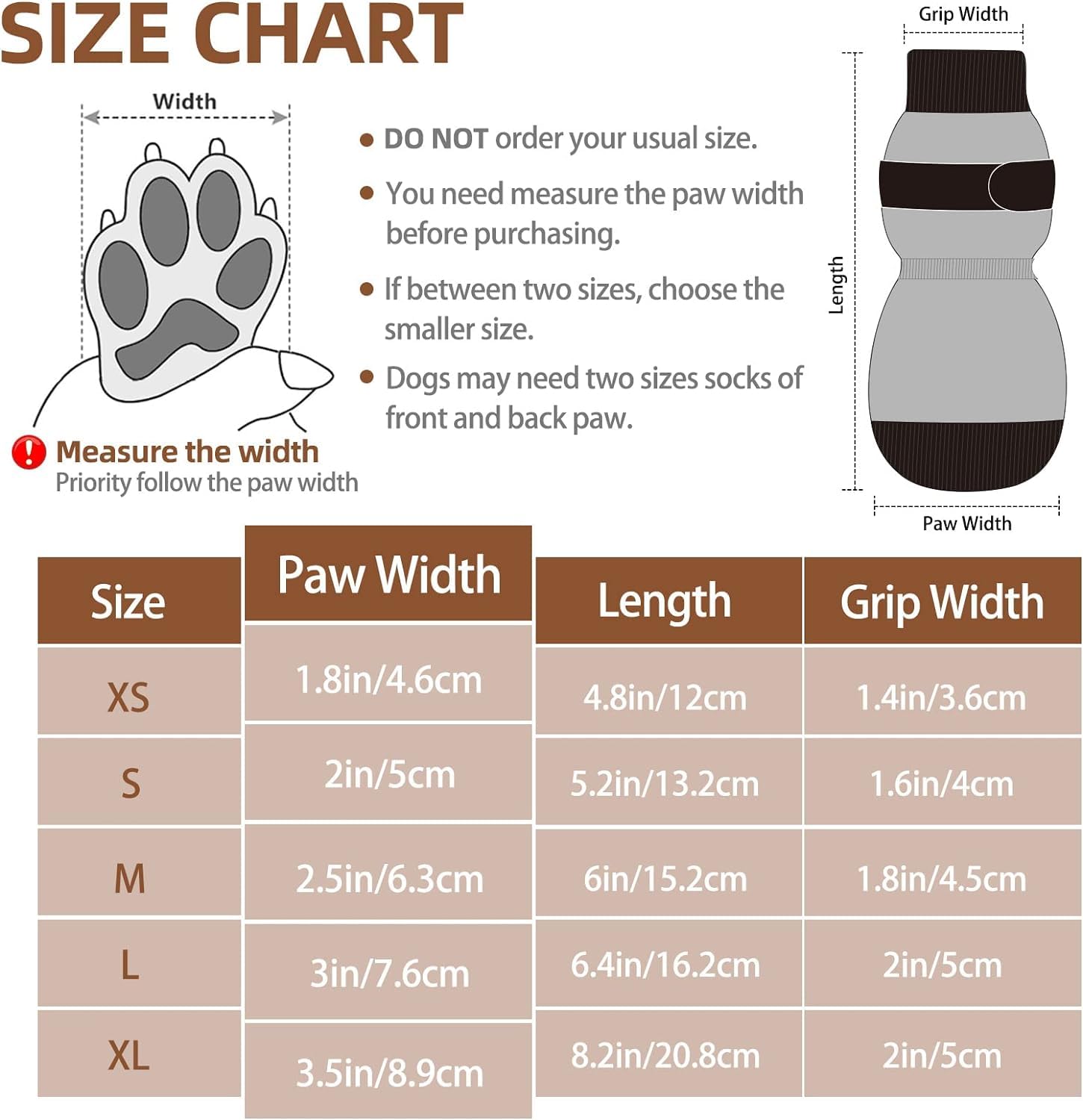 PUPTECK 2 works Anti-Slip Dog Socks Paws Stop Licking, Walking Boots for Injured Paws Hot Weather/Winter - Image 2