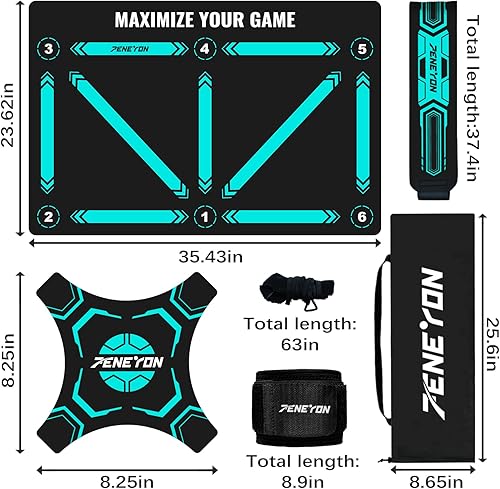 Miniatura 2 de Alfombrilla de entrenamiento de pasos de fútbol para todos los niveles alfombrilla de entrenamiento de agilidad, equipo silencioso antideslizante