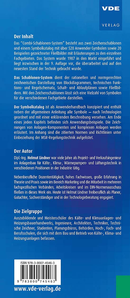 Das Combi-Schablonen-System: Heizungs-, Kälte-, Klima-, Lüftungs-, Solar-, Verfahrens-, Wärmepumpen- und Wassertechnik