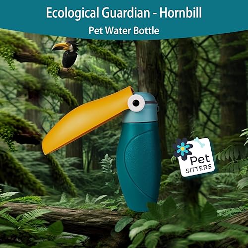 Miniatura 2 de Botella de agua portátil para perros, cuenco de agua de viaje para cachorros, dispensador de botella de agua para perros para caminar, artículos