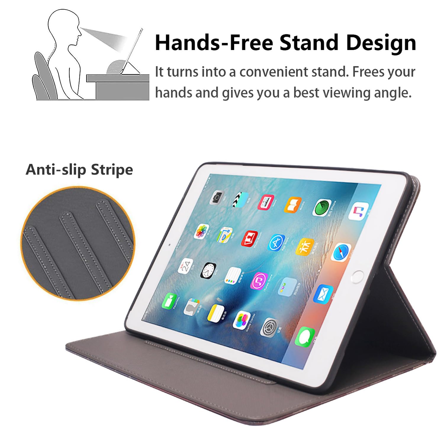 Case For IPad 10.2\" 8th Gen 2020 / 7th Gen 2019 / IPad Air 10.5\" 2019 / IPad Pro 10.5\",Multi-Angle View Adjustable Stand Auto Wake/Slee , Be Still And Know That