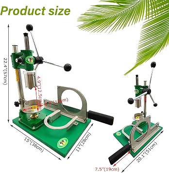 Manual Coconut Opener Machine, Commercial Desktop Stainless Steel Coconut Peeler Tool Scraper for for Kitchen Bar Home Use Green