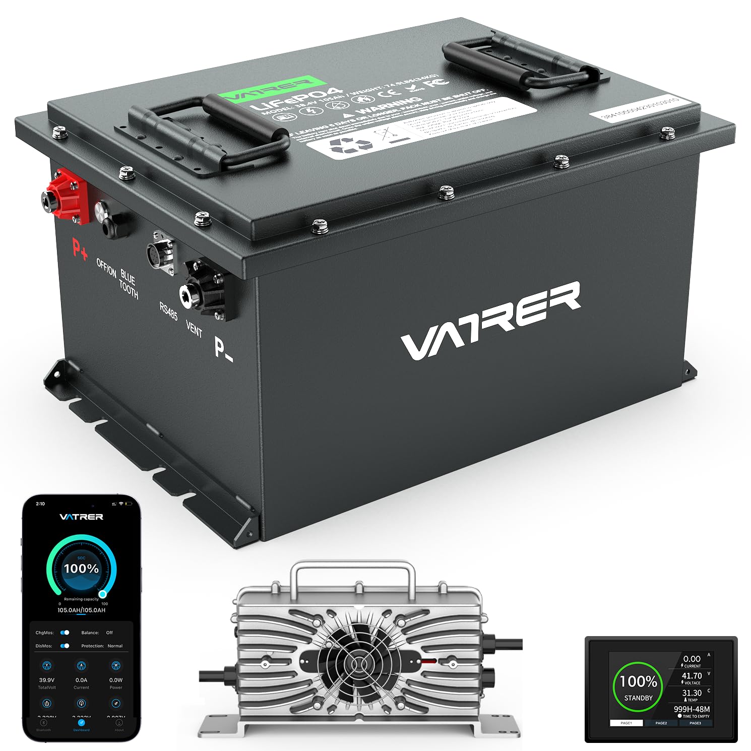 36V 105Ah LiFePO4 Golf Cart Battery