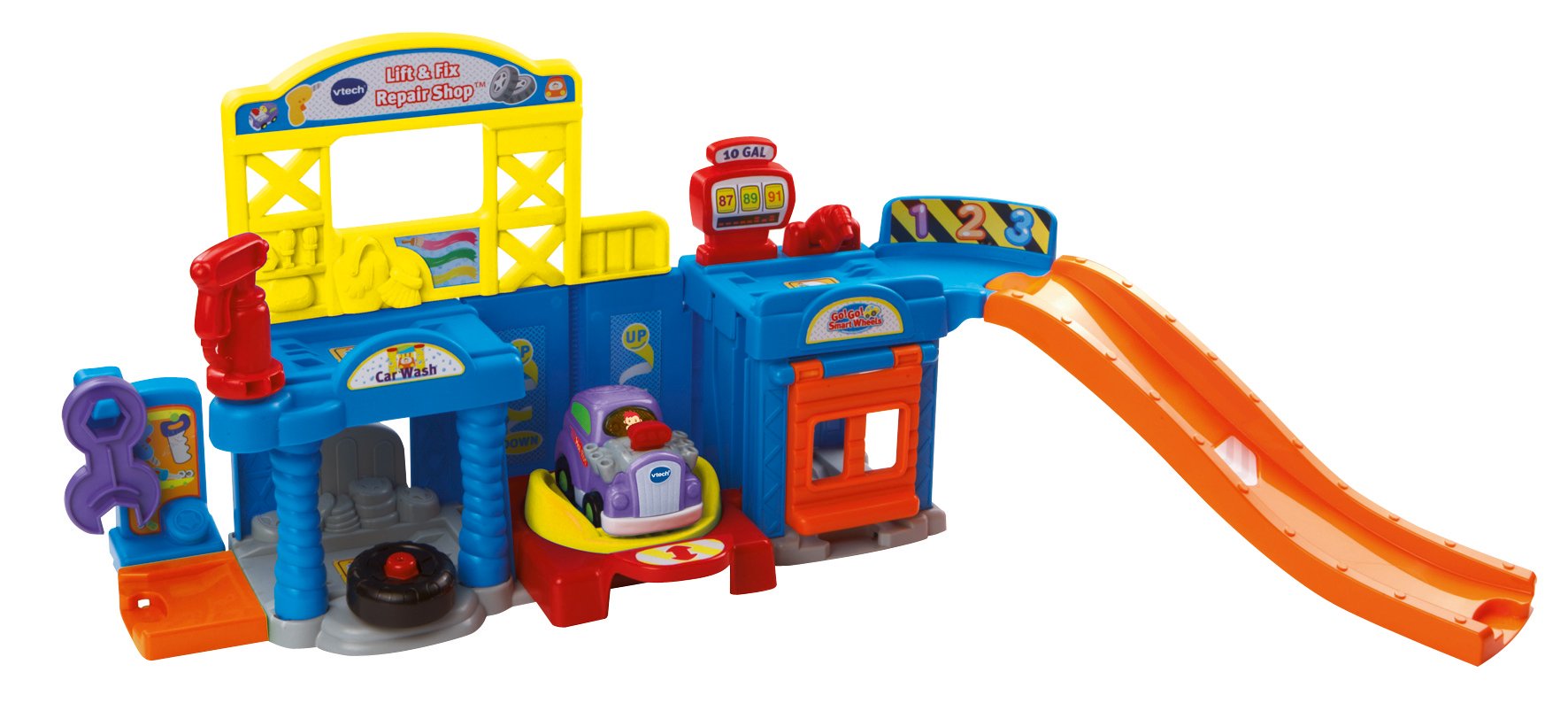 VTech - Tut Tut Bolides, Atelier SOS Réparations avec Voiture Marvin Super Tuning, Garage Voitures Enfant, 5 Zones Magiques, Cadeau Garçon et Fille de 1 an à 5 Ans - Contenu en Français