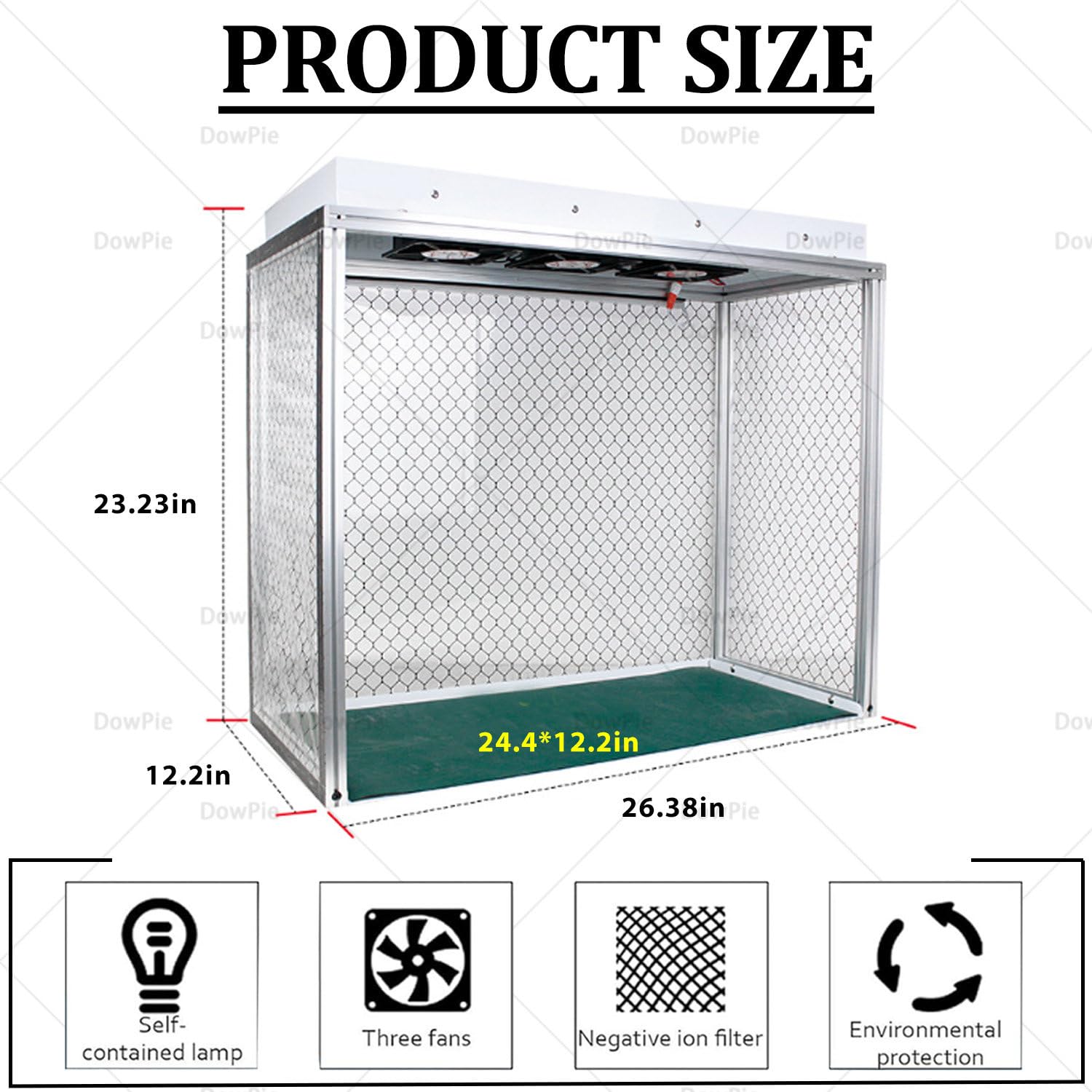 Cabina de Flujo laminar Vertical, Campana de Flujo laminar de aleación de Aluminio con Amplia área de Trabajo, Plegable para fácil Almacenamiento y Transporte. 220V