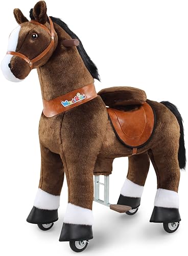 Miniatura 34 de WondeRides Caballo de juguete para pasear a caballo, tamaño M 4 para edades de 4 a 9 años (36 pulgadas de altura), unicornio mecánico con ruedas