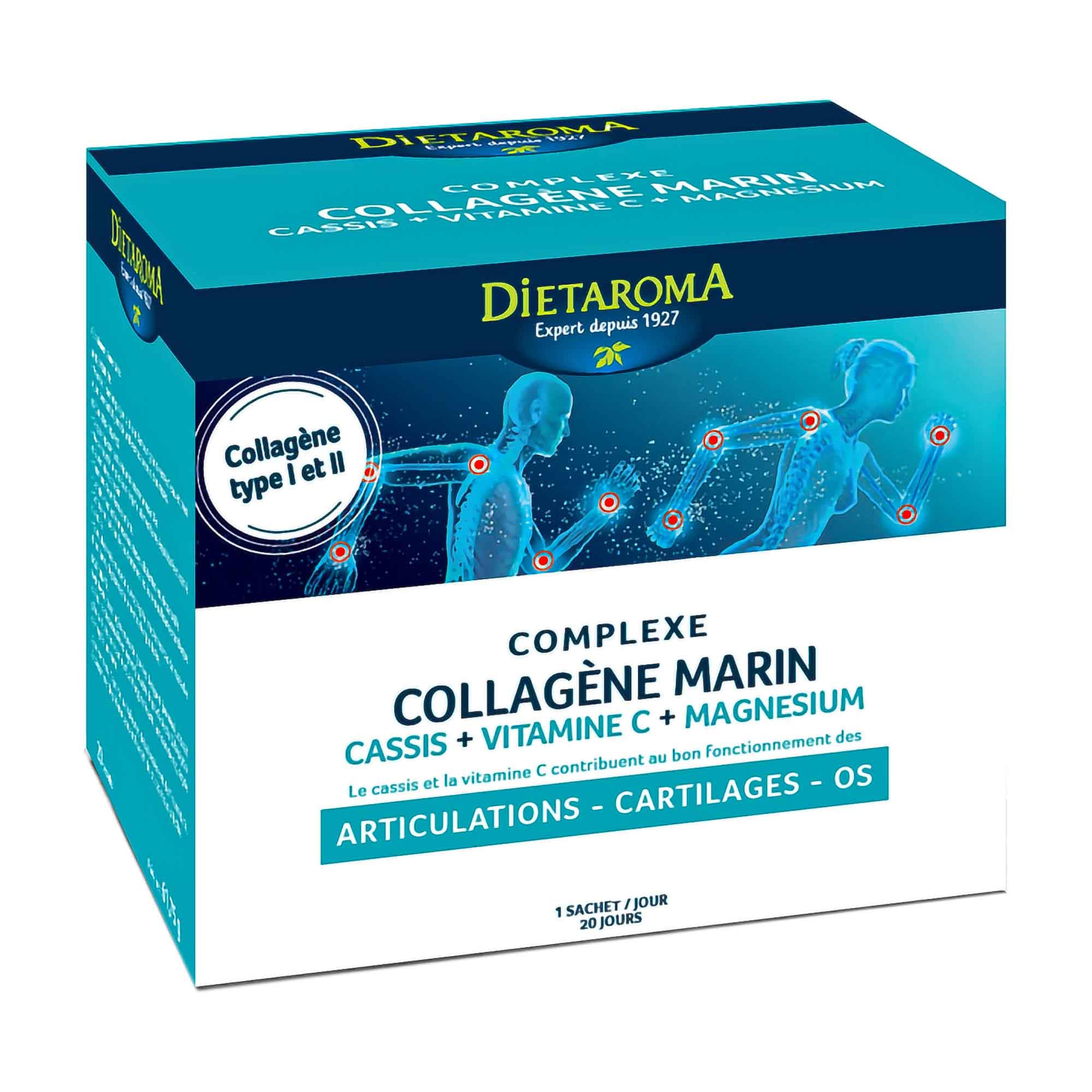 Complément alimentaire Complexe Collagène marin | Articulations & Cartilages | 20 sachets | Dietaroma
