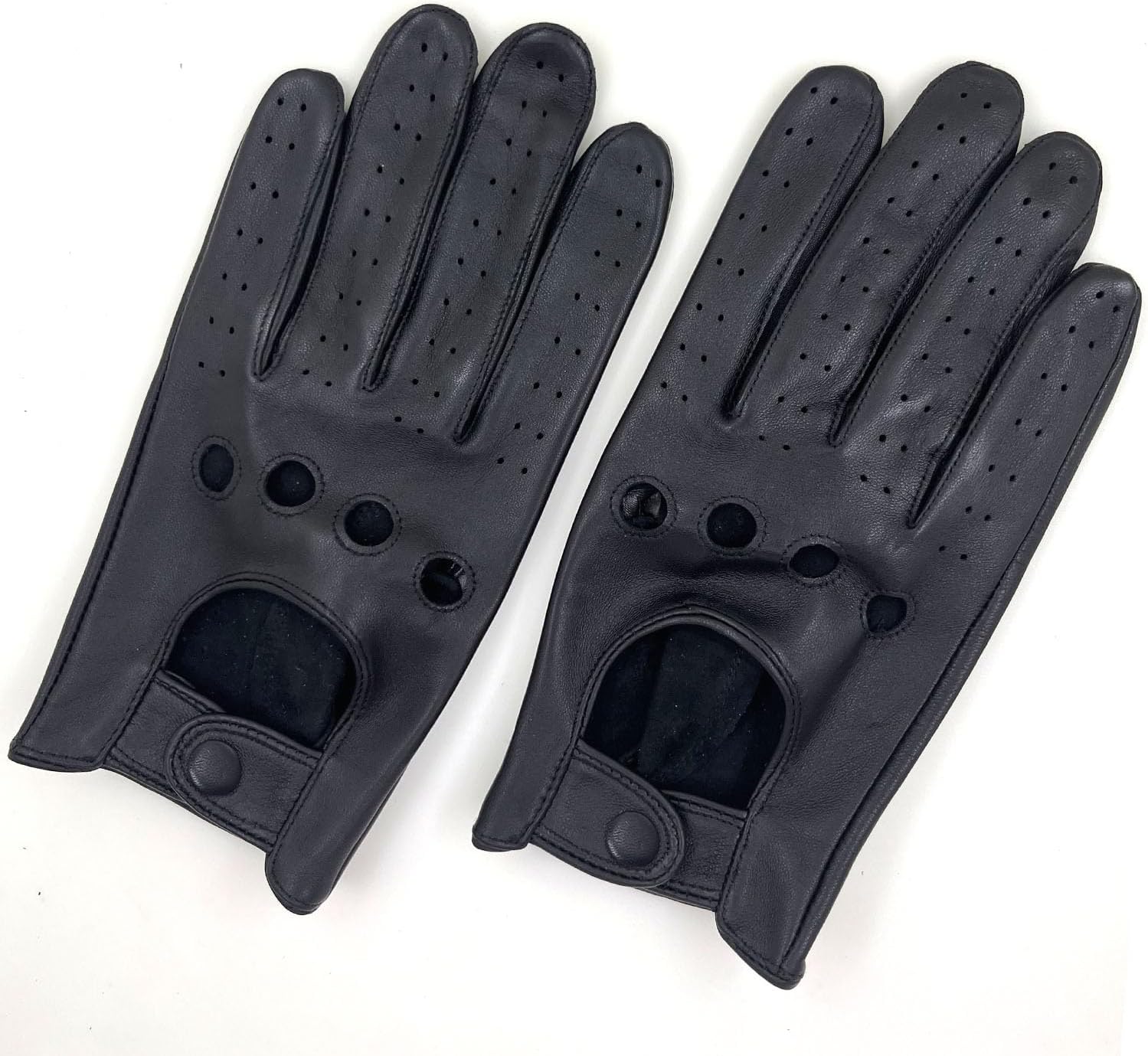 Womens Elegant Genuine Lambskin Leather Driving Gloves Unlined, Touchscreen - Image 5