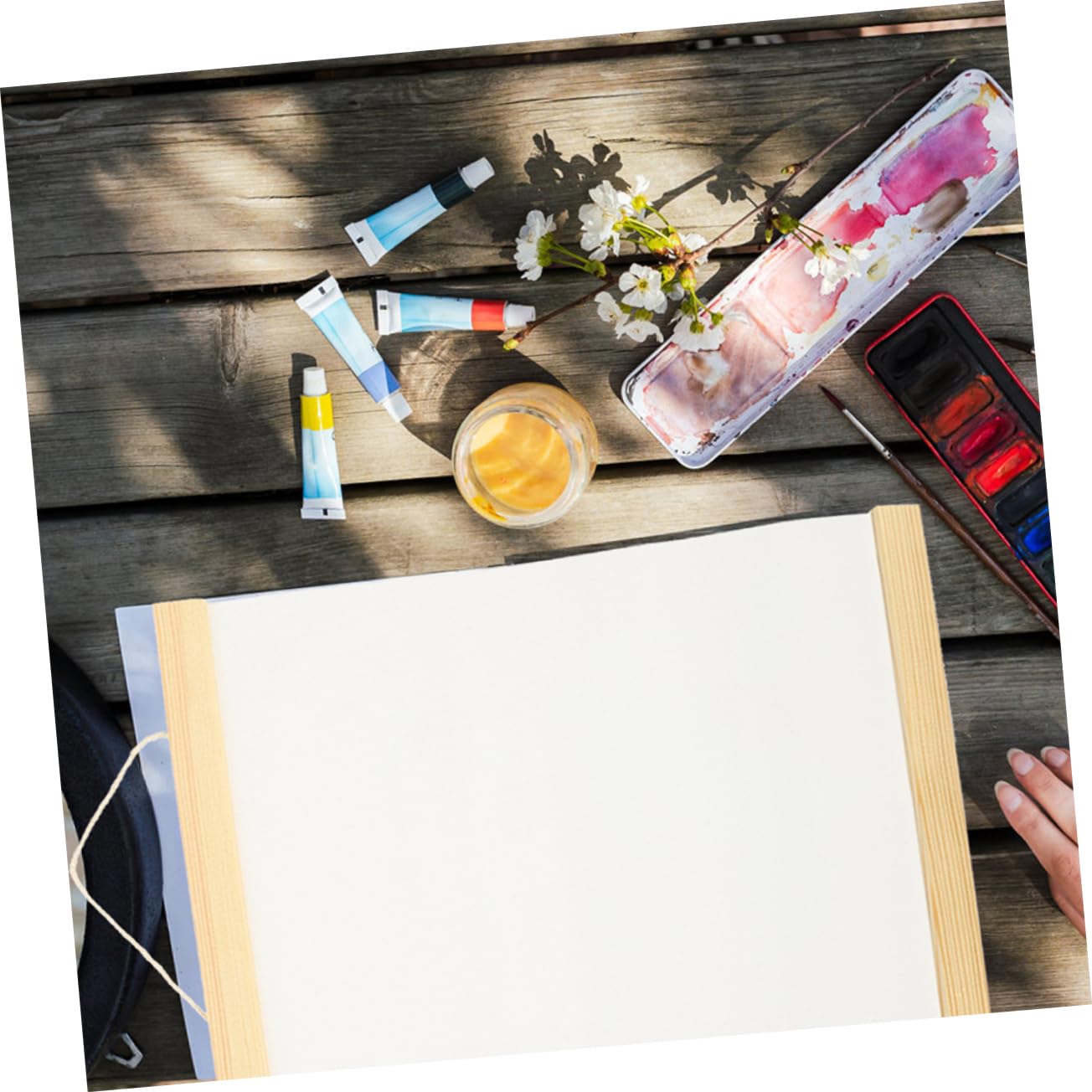 Operitacx 12stücke Mini Ölmalerei Rahmen Quadratische Leinwandplatten Für Künstler Und DIY-projekte Für Wasserfarbe Und Gouache