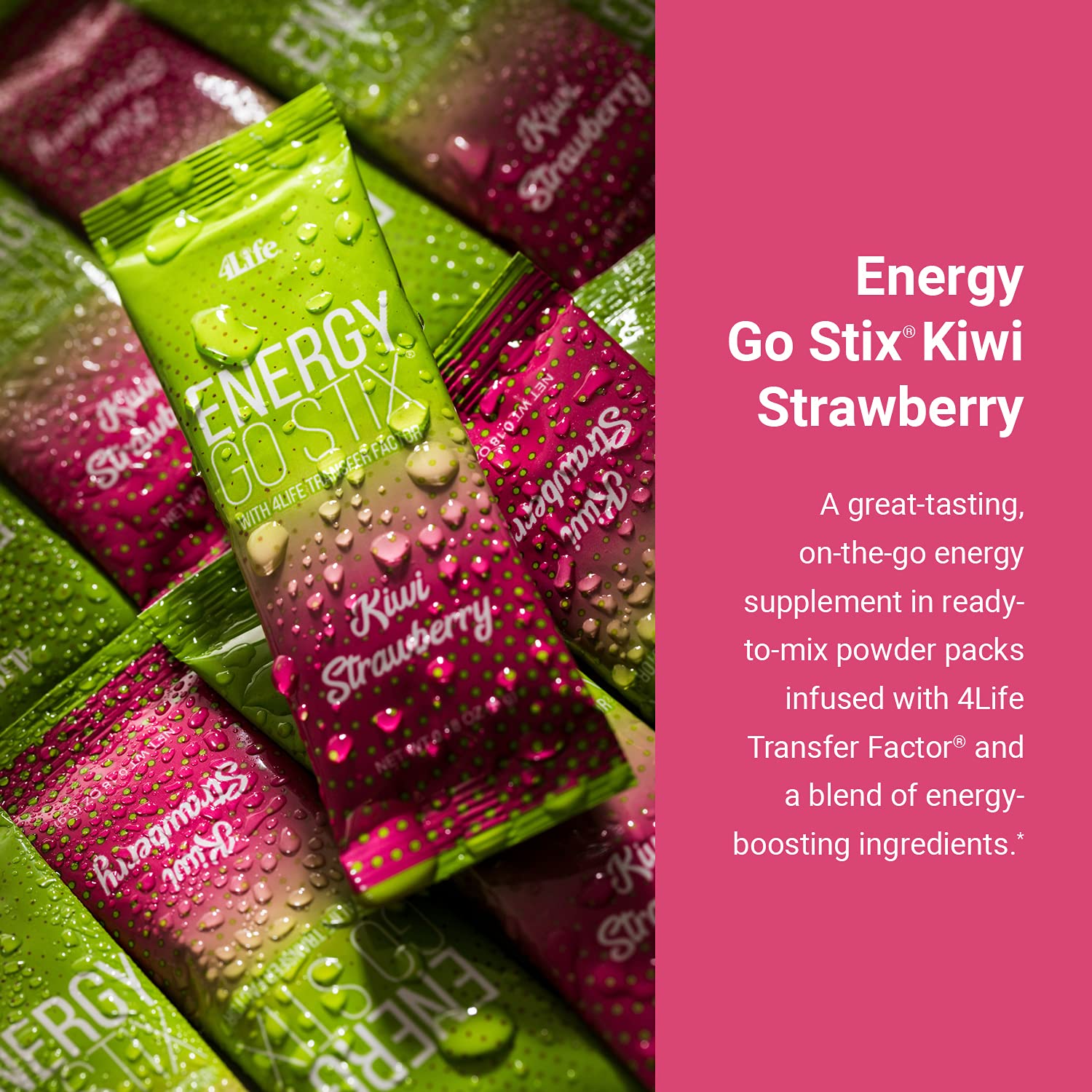 Buy 4Life Energy Go Stix Healthy Energy Source Kiwi Strawberry