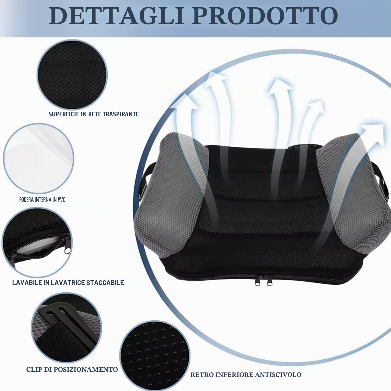 Cuscino gonfiabile comodo cuscino da viaggio gonfiabile booster sedile backless booster per bambino sicuro bambino per auto