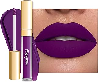 Purple Lipstick Matte for Women SuperStay Long Lasting Lipstick Smudge Proof Dark Purple Liquid Lipsticks Cruelty Free Lip Makeup for Mother's Day(DM22 PurpleCrystal)