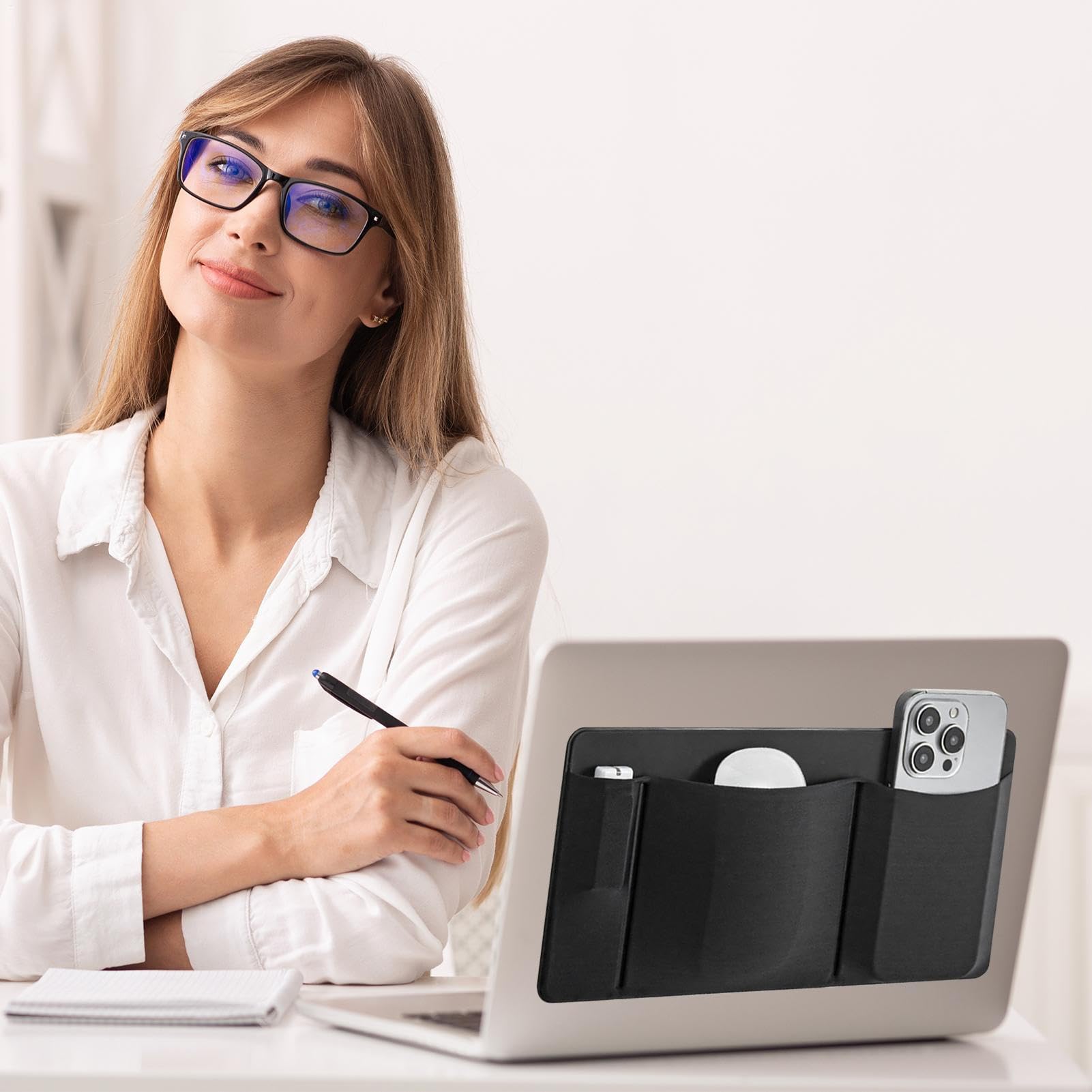 Borsa Adesiva Per Mouse In Spandex – Nera, 13,5x9,8cm, Riutilizzabile, Per Laptop E Viaggi